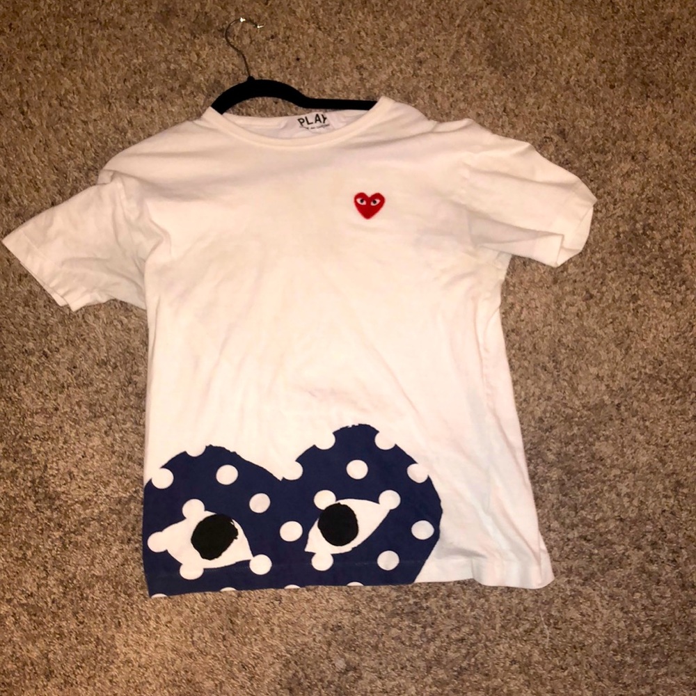 Comme De Garçons shirt with Blue Dotted Heart